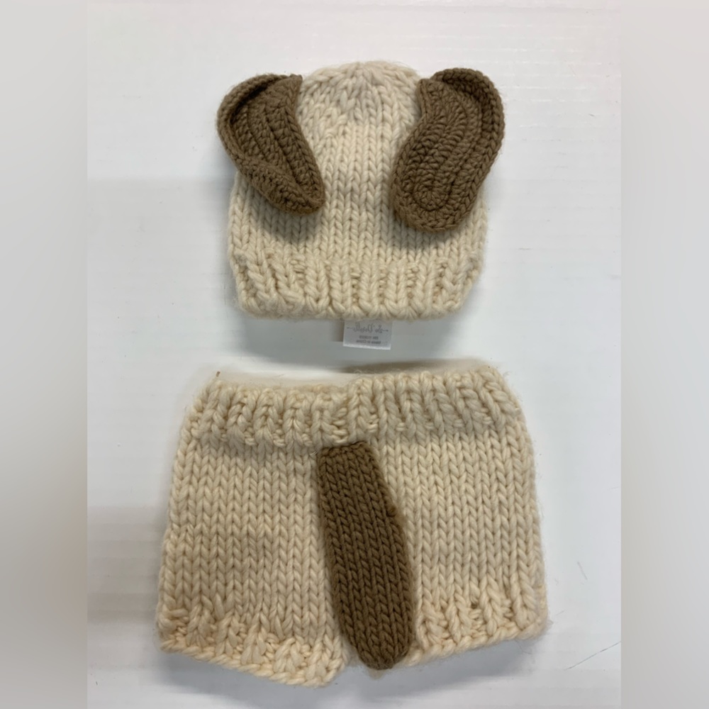 Crochet puppy outfit for newborn size 0-3M